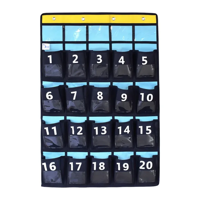 20/30 Pockets Numbered Classroom Cell Phones Organizer Bag Home Office