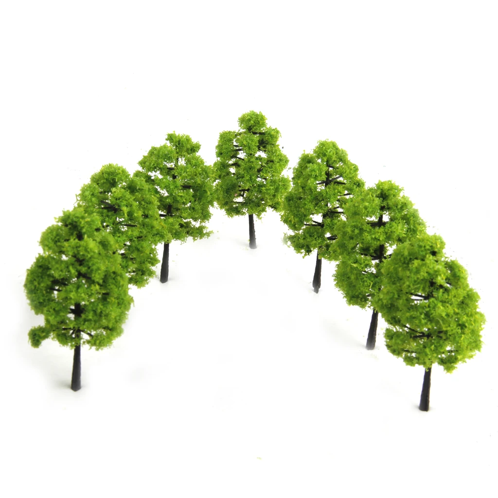 20pcs 1:100 Scale Mini Plastic Model Trees Scenery for House Classroom Park Layout Scene Children Toy