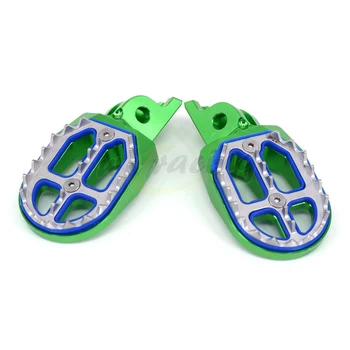 

CNC Motorcycle Billet MX Wide Foot Pegs Pedals Rest Footpegs For KWASAKI KX250F 06-16 KX450F 07-16 KLX450R 2008-2013 Dirt Bike