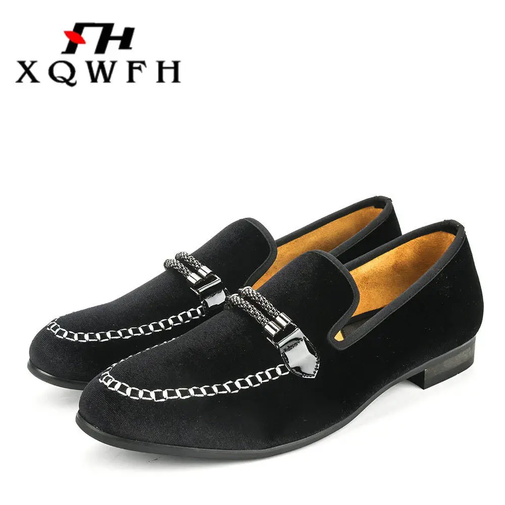

New Style Plus Size Men Velvet Casual Shoes Handmade Stitches Men Loafers Male Wedding Shoes