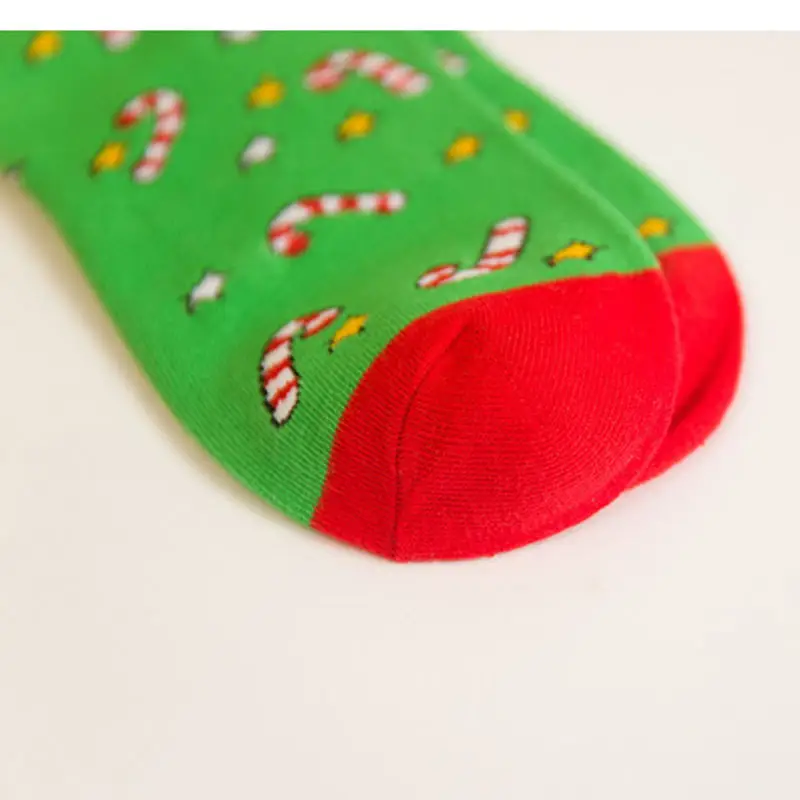 92019 New Christmas Socks Men Women Thicken Cotton Socks Autumn Winter Tube Socks Elk Snowman Print Socks Gifts 5Pcs