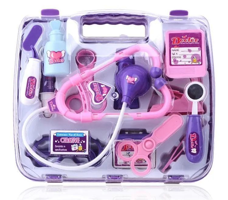 

Simulation Doctor Play Set 14pcs Nurse Medicine plastic Box Pretend Play Classic Toys for baby gift