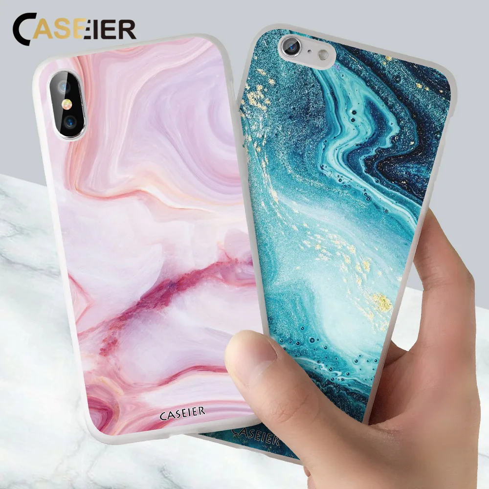 

CASEIER Marble Matte Case For iPhone X XR XS MAX 7 8 6 6S Phone Case For iPhone 10 6 6s 7 8 Plus XR Back Cover Capinha Funda Bag