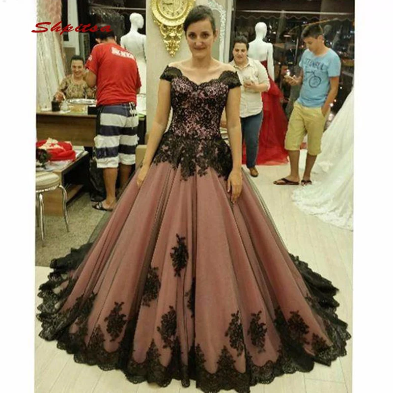 

Long Lace Evening Dresses Party Plus Size Ladies Women Sequin Formal Dresses Evening Gown