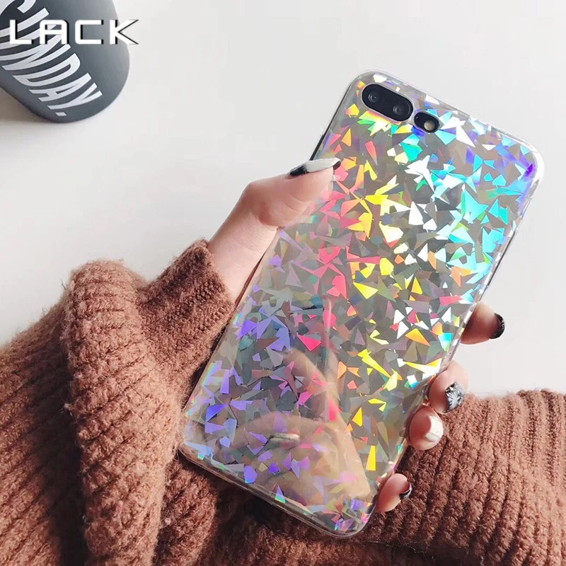 Отсутствие моды лазерный чехол для телефона iphone 7 6 6s 8 Plus красочные