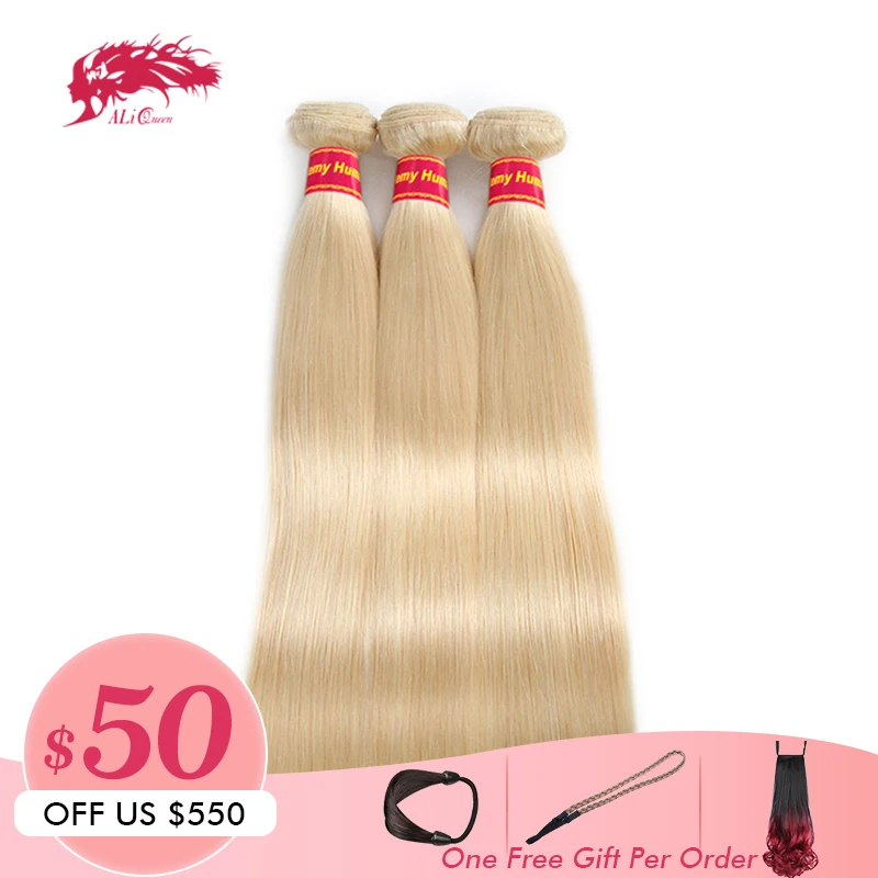 

Ali Queen Hair 3Pcs Brazilian Remy Hair Weave Bundles #613/#4/#33/#30/#27/#99J/#BURG Straight Human Hair Extension Free Shipping