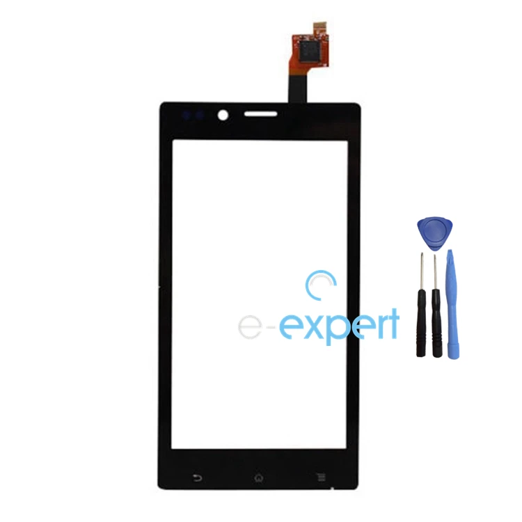 100% Тест Черный Сенсорного Экрана Digitizer Для Sony Xperia J ST26i ST26 ST26a Передняя Сенсорный