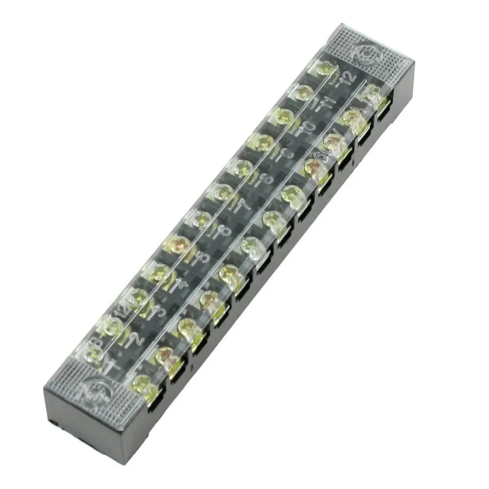 600V 15A Dual Row 12 Position Screw Terminal Block Connectorin