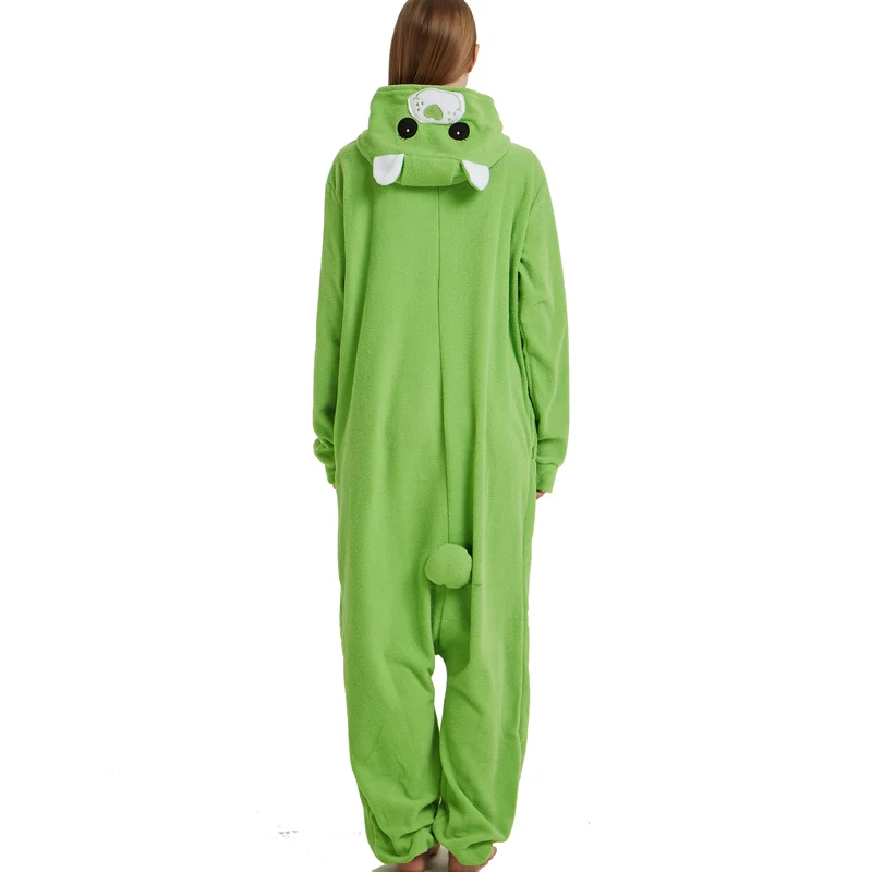 Green Four-leaf Clover Lucky Care Bear Cosplay Pajamas Adult Women Men Unisex Onesie One Piece Hooded Romper Party Costumes (2)