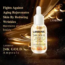 дешево! 24K Nano Gold Универсальная эссенция Сыворотка с гиалуроновой кислотой Увлажняющий отбеливающий