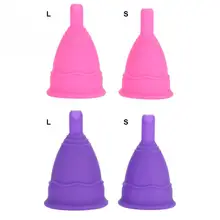 Медицинский многоразовый силикон Женский мягкий менструальный период протекает бесплатно чашки безопасности