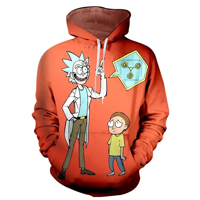 

Autumn Casual Hoodie Sweatshirt Men /Women Funny Anime Cartoon Rick And Morty Print 3d Hoodies Hip Hop Hooded 5XL Hoody