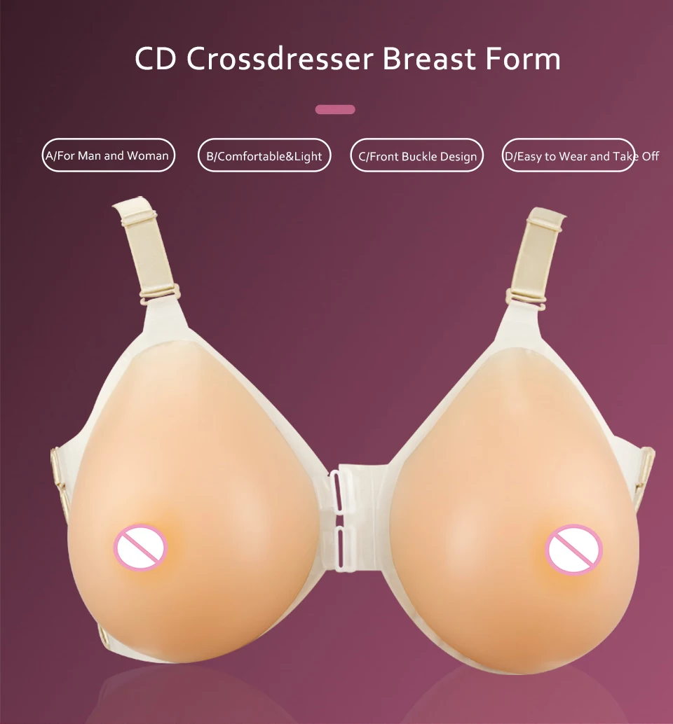 Komaynaly Waterdrop Silicone Breast Form Strap-on Nipple Boob Bust Enhancer for Mastectomy Small Breasts Girl Cross Dresser  (1)