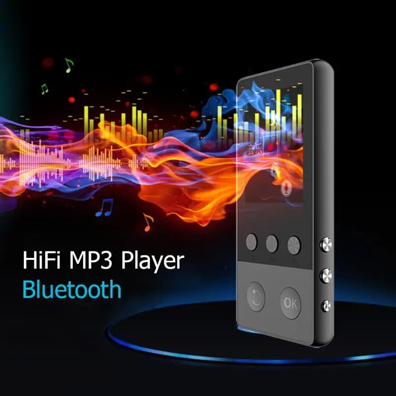 MP3 плеер с bluetooth динамиком сенсорные клавиши hi fi fm радио мини USB mp3 Спорт MP 3 HiFi музыкальный плеер портативный металлический walkman 8G