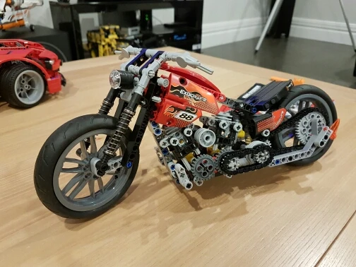 

HOT 378Pcs Technic Motorcycle Exploiture Model Harley Vehicle Building Bricks Block Set Toy Gift Compatible With Legoe