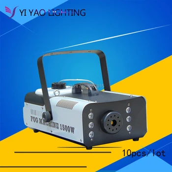 

10pcs/lot 1500W RGB 3in1 6pcs LED Smoke Machine Remote Wire Control /DMX512 Stage
