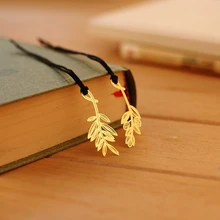 2 шт. оливковая ветка с пальмовым листом позолоченная Золотая Закладка подарок учителю креативные закладки 18x42 мм студенческие канцелярские принадлежности
