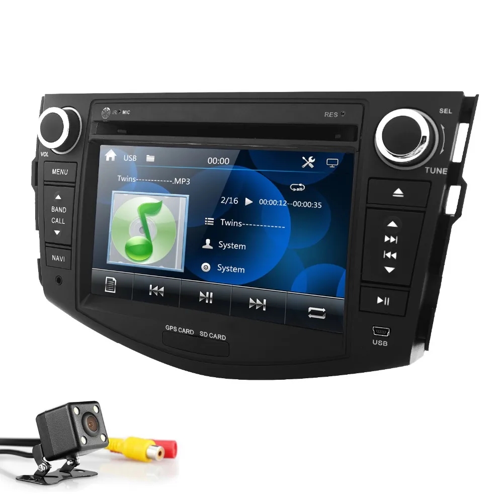 Cheap 7 Inch Car DVD Player For Toyota RAV 4 RAV4 2006-2012 2 Din Car Stereo Audio Radio Video GPS Navigation Steering Wheel CD BT 3