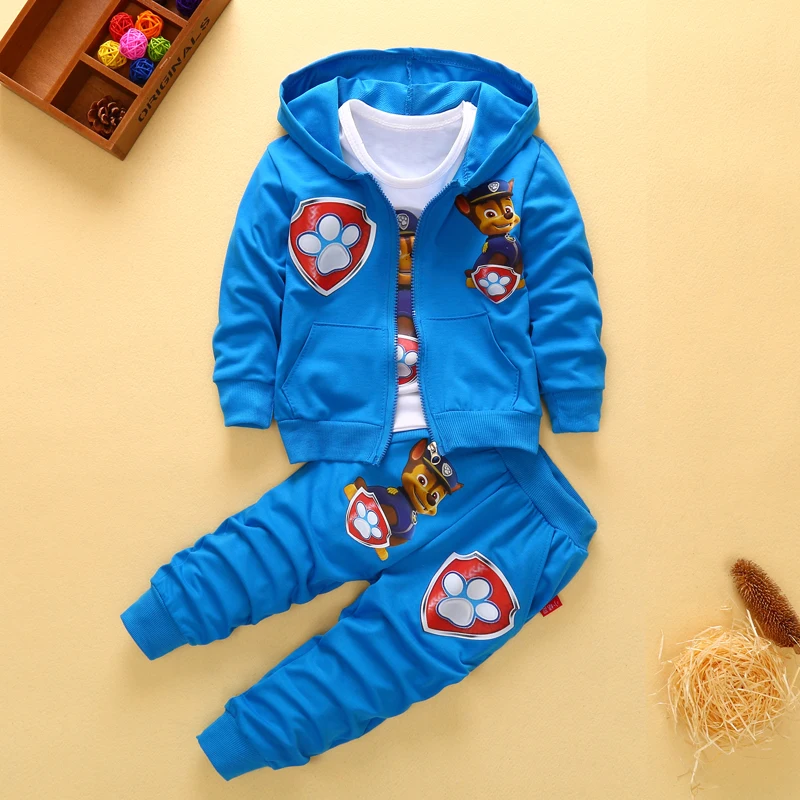 2017 New Children Kids Boys Clothing Sets Autumn Winter Sets Hooded Coat Suits Fall Cotton Baby
