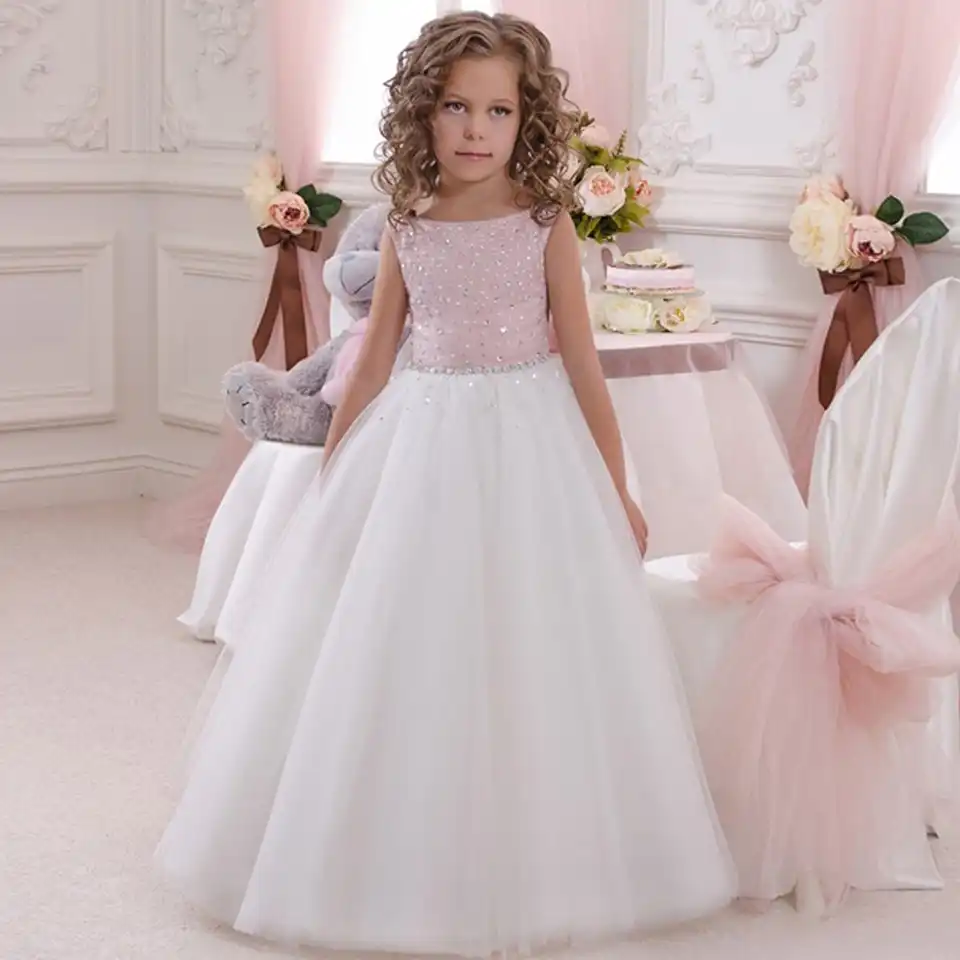 baby pink gown for kids