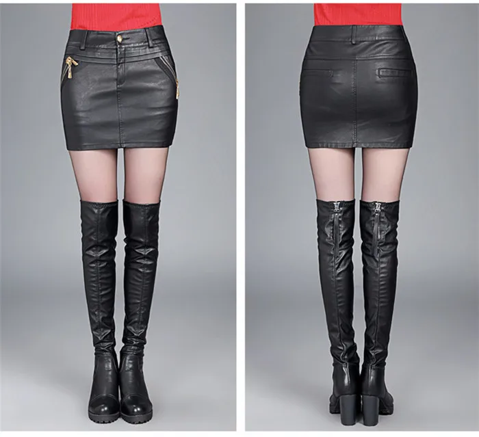 Женская юбка из искусственной кожи женские юбки из искусственной кожи посылка хип размера плюс тонкие одношаговые юбки M L XL XXL 3XL 4XL высокого качества