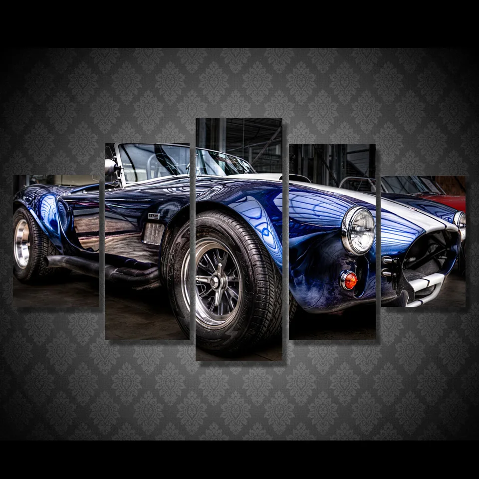 

5 Pcs/Set Framed HD Printed Classic Car Cabrio Picture Wall Art Canvas Room Decor Poster Canvas Modern Oil Painting