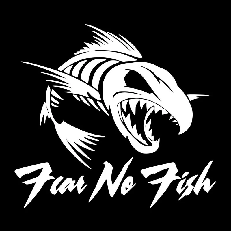 12.4 Cm * 12.2 Cm No Fish Animal Stickers Fashion Personality Creative Cool Graphics Decals Vinyl Car-Styling