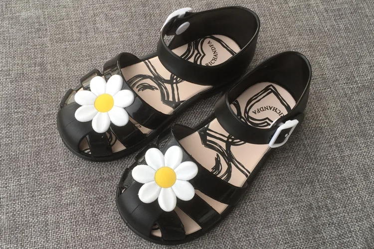 Mini Melissa/ г.; летние детские сандалии с цветочным принтом принца; прозрачные сандалии для девочек; дышащая обувь для маленьких девочек; сандалии MiniI; 14,5-17 см