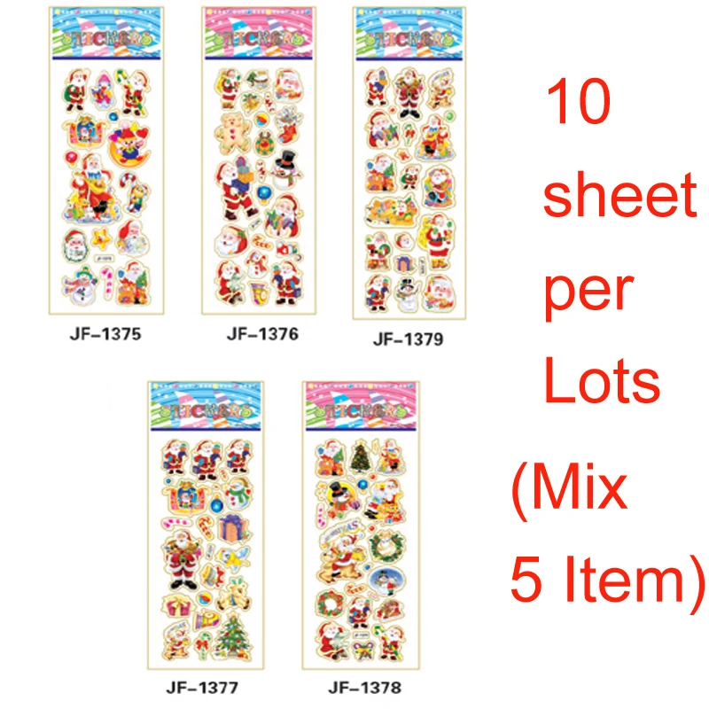 

SAILEROAD Cartoon Santa Claus Bubble Stickers Christmas Children Kids Girls&Boys Cartoon Stickers Decoration Christmas Gift
