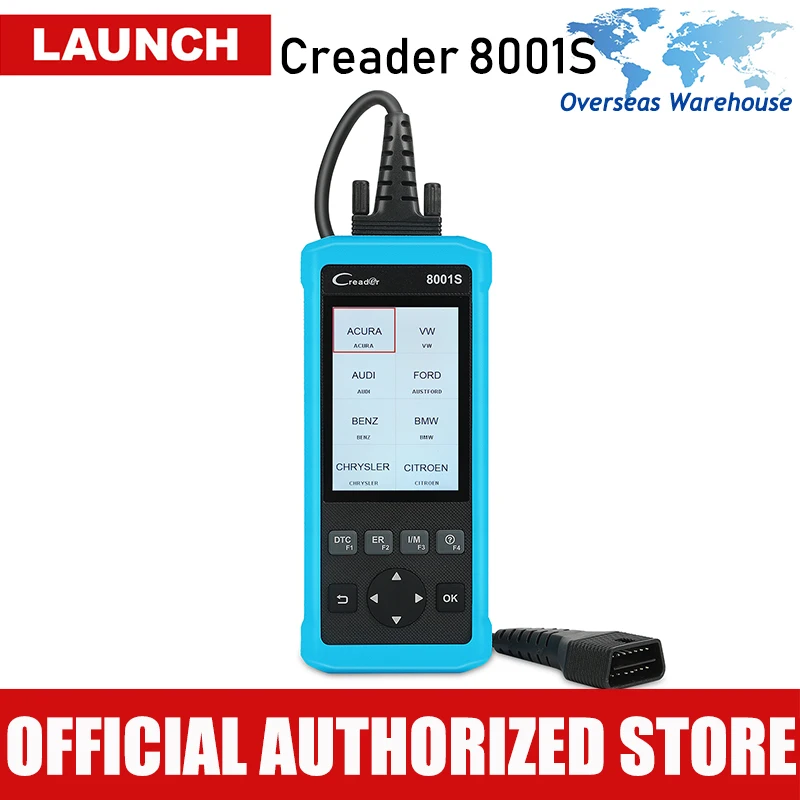 

LAUNCH Creader 8001S OBD2 Car Scanner ABS SRS Engine Transmission Automotive Diagnostic Tool Autoscanner Code Reader VS CRP129