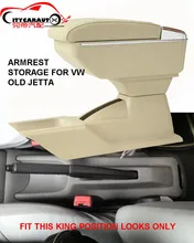 CITYCARAUTO central armrest BIG SPACE+LUXURY+USB armrest box Storage content box with cup holder LED USB FIT FOR VW JETTA2002-12