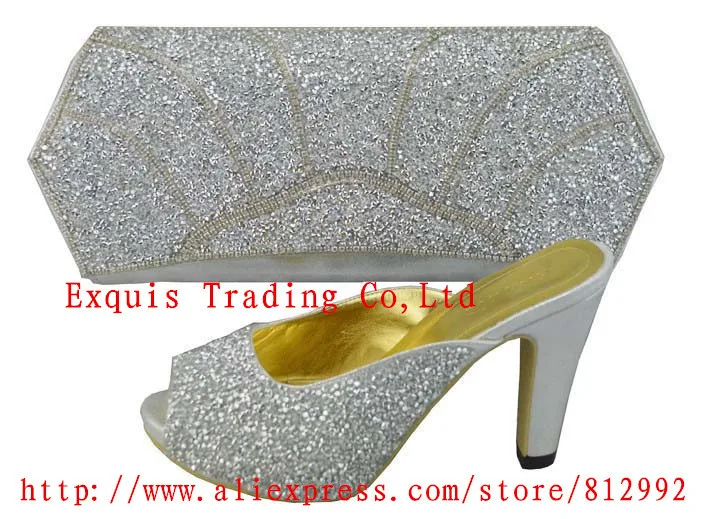 silver dress matching shoes