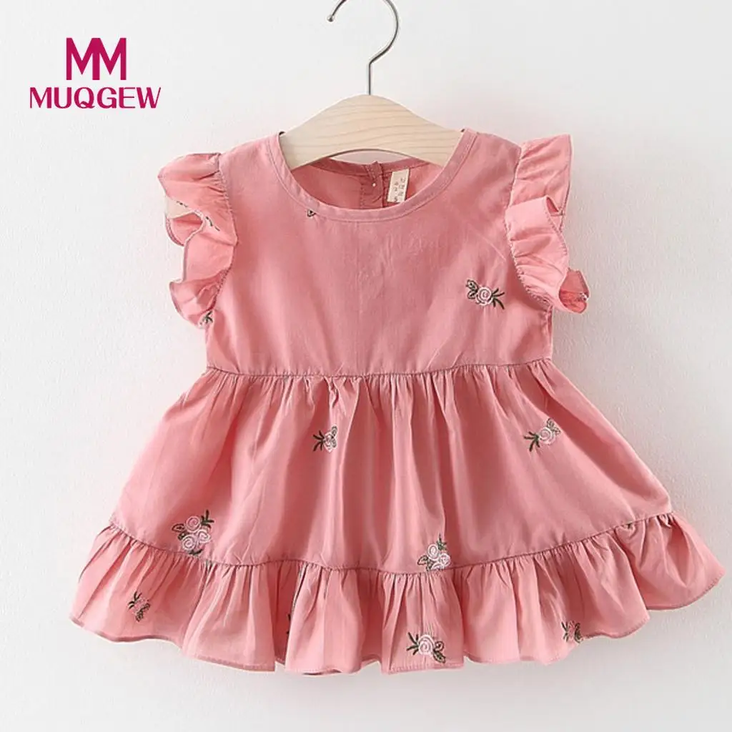 MUQGEW Newborn Kids Baby Girl Pineapple Embroideried Patchwork Princess Party Dress girls dresses for party and wedding #SS | Детская