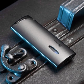 

Fashion metal attached present creative gas lighter Personality kerosene lighter windproof Compact Butane Jet Cigarette Lighter