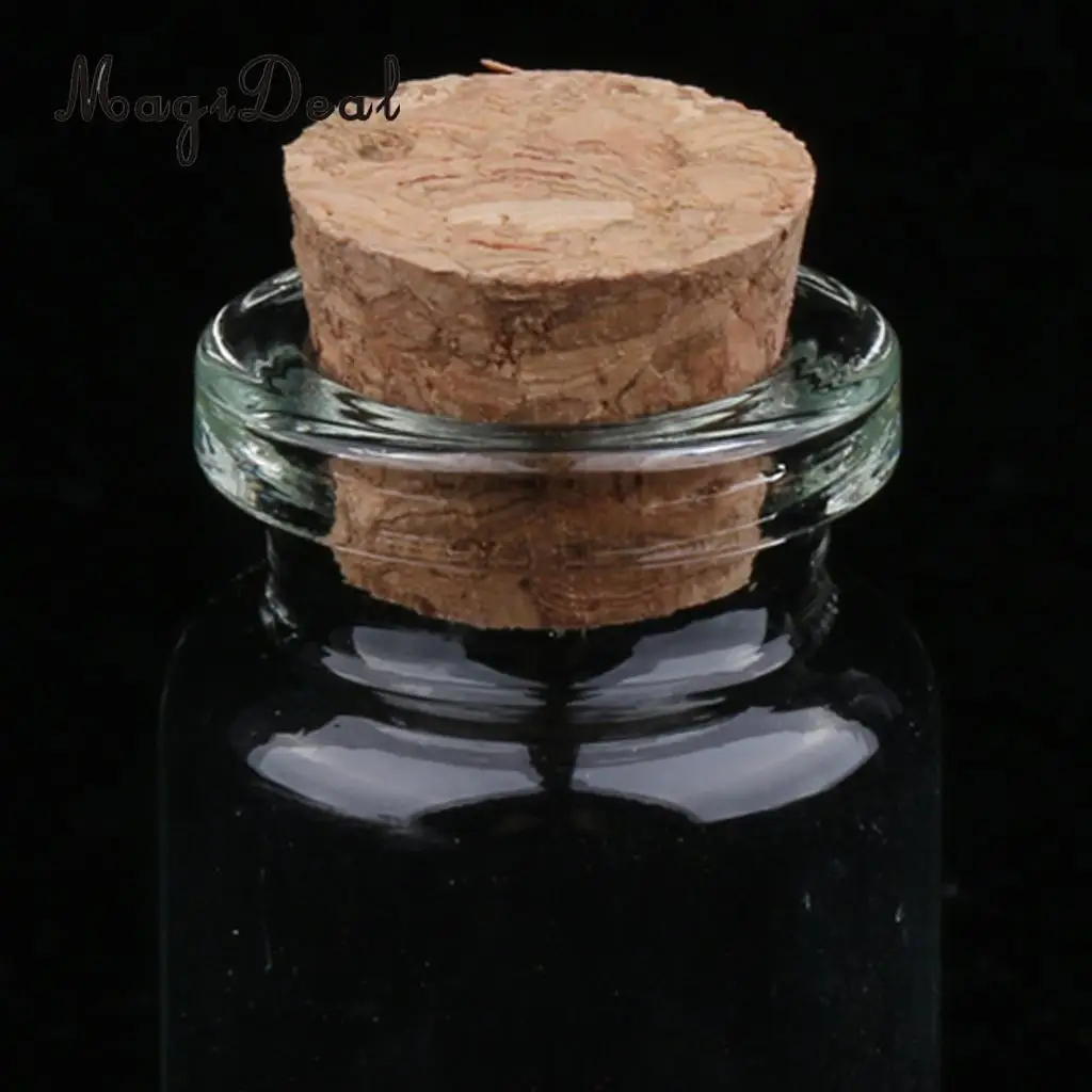 Pack of 20 10ml Mini Glass Cork Jars Essential Oil Sample DIY Wedding Decoration Lucky Wishing Bottle