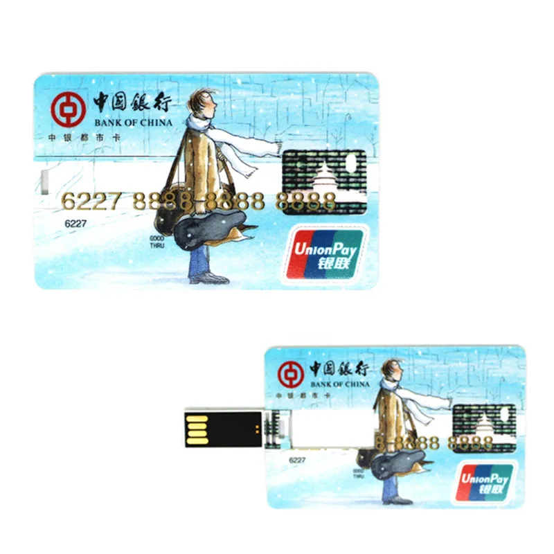 Флэш накопитель USB 4 ГБ 8 16 32 64 флэш для банковских и кредитных карт карта памяти 2 0