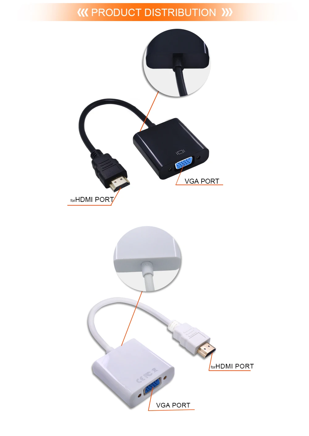 TISHRIC для hdmi-vga кабель папа-мама адаптер видео конвертер 1080P цифро-аналоговый HDMI2VGA для ноутбука/ПК