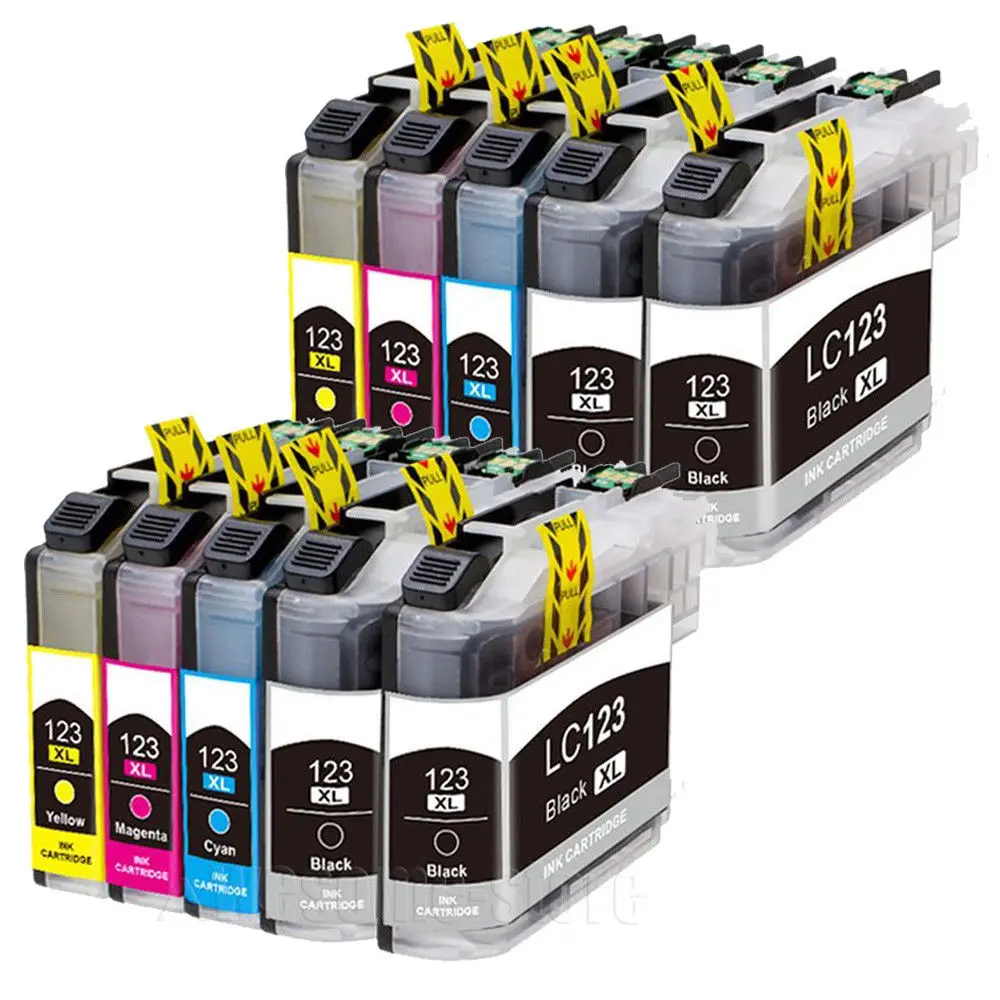

LC123 XL Ink Cartridges Compatible for Brother Chipped DCP-J4110DW MFC J4410DW J4510DW