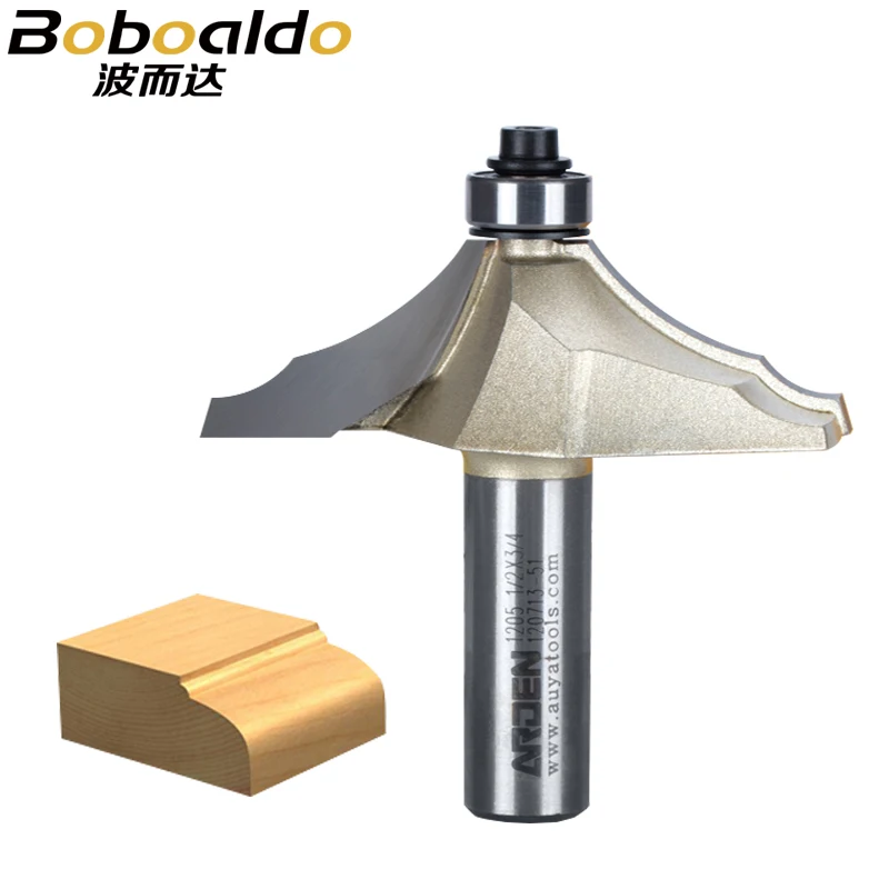 

New 1pcs 1/2 Shank Two flute thumb mold cutter additional bead at edge Thumb Mould Cutter With Ball Bearing Arden Router Bit