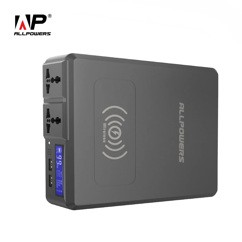 ALLPOWERS Power Bank 154W 41600mAh Super High Capacity External Battery Charger Portable Generator with AC/DC/USB/Wireless etc.