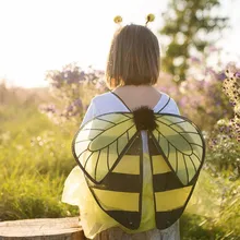 Детская повязка на голову с крыльями желтой пчелы для девочек; сказочный костюм для костюмированной вечеринки; реквизит для сцены; вечерние рождественские декорации