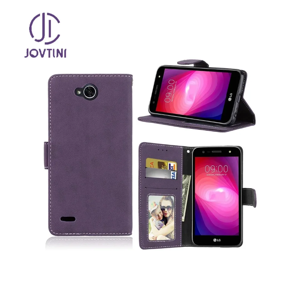 JOVTINI For LG X power 2 K10 Power Case Nubuck Leather