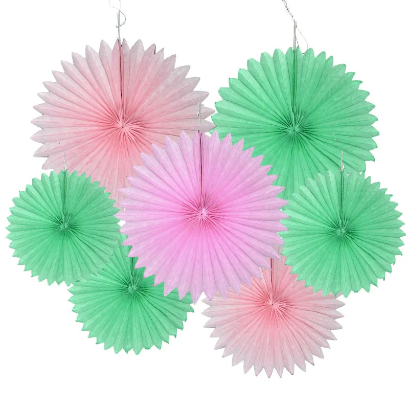 1 шт. 30 см веера из папиросной бумаги Pinwheels висит Baby Shower Свадьба Diy цветок бумага