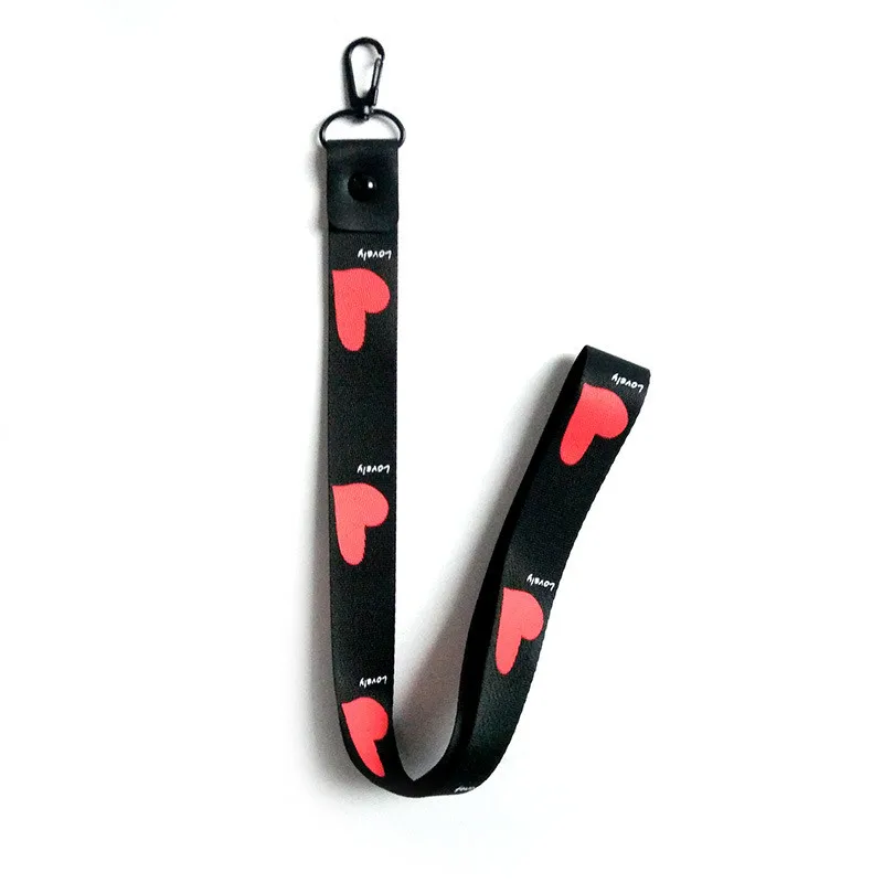 الأحمر الحب اليابان الحبل للهواتف ID بطاقة رياضة أحزمة هاتف المحمول USB شارة حامل المضادة للسقوط الحبل قلادة DIY شنق حبل