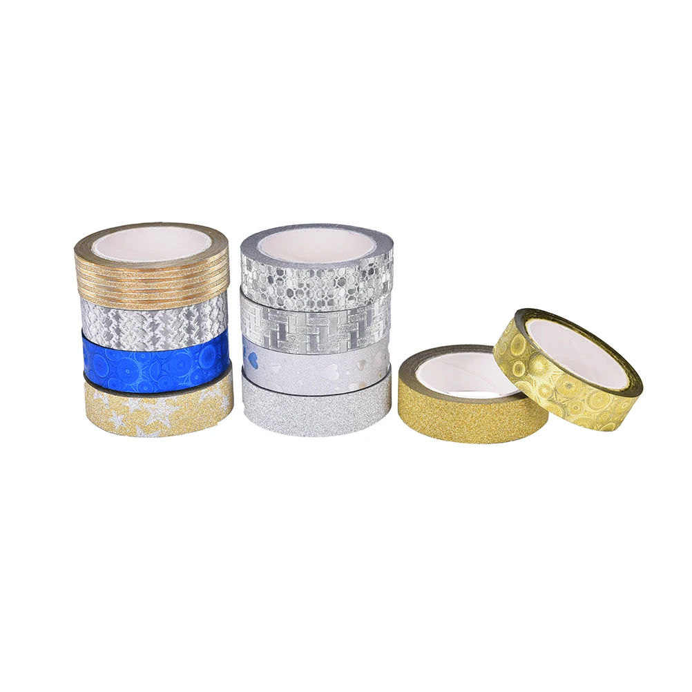

DIY Silver Gold Color paper tape dot strip new Arrival Christmas decorative washi tape 10m