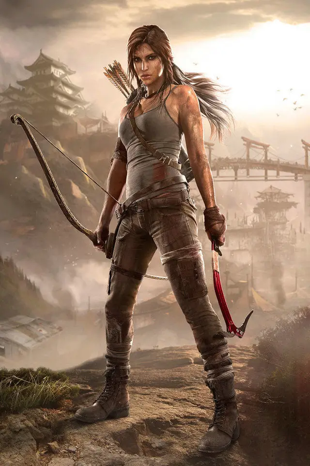 

Tomb Raider Lara Croft Game Silk Poster Art Bedroom Decoration 0234