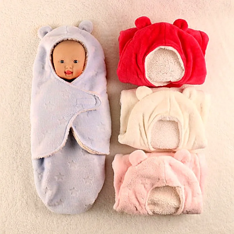 Body CoraL Fleece Suit Infant One Piece Bodysuit Newborn Bodysuits with Hood Thick Toddler