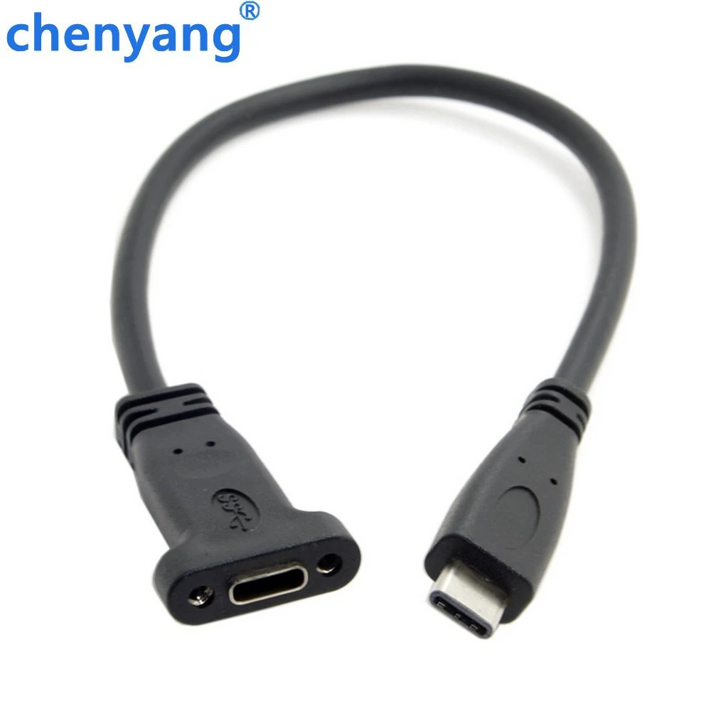 USB-C USB 3 1 Тип C папа к женскому Удлинительный кабель с винт крепления панели