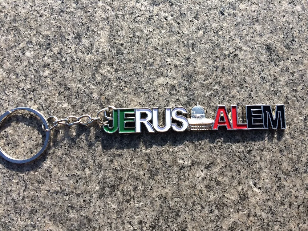 

3pc/lot Free shipping Palestine KeyChain ring palestine flag Jerusalem Palestinian Al-aqsa Mosque. And map muslim islamic gift