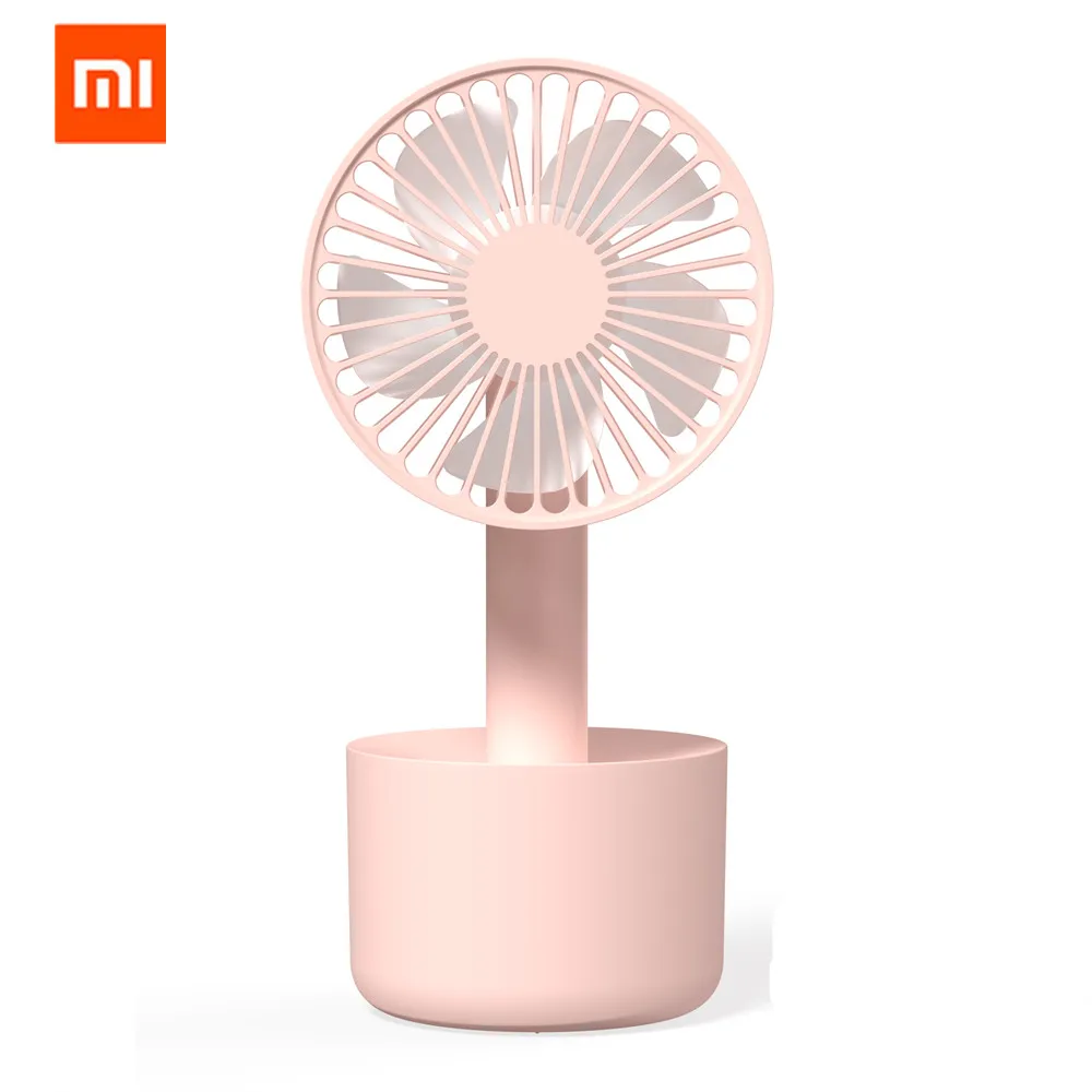 Xiaomi mijia 3life перезаряжаемый мини USB ручной вентилятор с базой для путешествий на открытом воздухе в офисе креативный 3-скоростной Вентилятор охлаждения - Цвет: Розовый